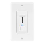 3-Way / Single Pole Dimmer Light Switch 600W, Indicator Light, LED Compatible, Wall Plate Included, White