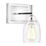 Chrome LED Wall Sconce Light Fixture, 800 Lumens 2700K Warm White ST19 Bulb Included