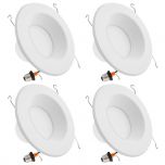 5 in. and 6 in. 2700K Retrofit Recessed LED Downlight, 950 Lumens, Warm White (4 Pack)