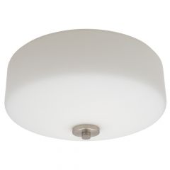 12 in. flush mount frosted glass drum ceiling light main view, model MCL-5121800W