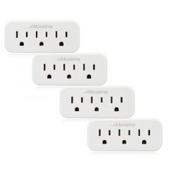 3 Outlet Grounded Wall Plug Adapter (4 Pack)