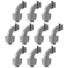 3/4 in. NPT Liquid Tight Connectors, 90 Degree Non Metallic Electrical Conduit Fittings (10 Pack)