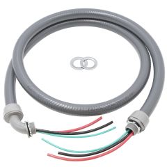 1/2 in. x 6 ft. Liquid Tight Non Metallic PVC Connector Conduit Cable Whip