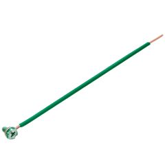 8 in. 12 AWG 1-Wire Solid Stripped Grounded Pigtails with Screws, Green (100 Pack)