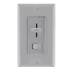3-Way / Single Pole Dimmer Light Switch 600 Watt, LED Compatible, Wall Plate Included, Gray