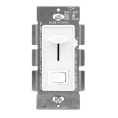 3-Way / Single Pole Dimmer Light Switch 600 Watt, LED Compatible, White