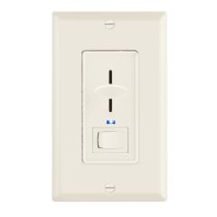 3-Way / Single Pole Dimmer Light Switch 600W, Indicator Light, LED Compatible, Wall Plate Included, Almond