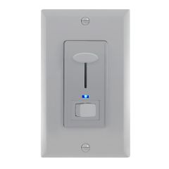 3-Way / Single Pole Dimmer Light Switch 600W, Indicator Light, LED Compatible, Wall Plate Included, Gray