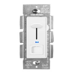 3-Way / Single Pole Dimmer Light Switch 600W, Indicator Light, LED Compatible, White