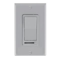 3-Way / Single Pole Decorative LED Dimmer Rocker Switch, 600 Watt, Wall Plate Included, Gray