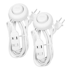 9 Foot 3 Outlet Foot Switch Extension Cord (2 Pack)