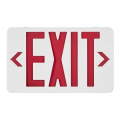 Single or Double Face LED Exit Sign, Hardwired Red Letter Emergency Exit Light with Battery Backup