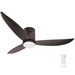 52 in. Brown Ceiling Fan with LED Light, 1500 Lumens, 3 Blades, Remote Control, 6 Speed 3 CCT 3000K-5000K, Dimmable
