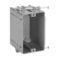 1 Gang 18 cu. in. PVC New Construction Electrical Switch and Outlet Junction Box, ETL Listed, Gray (10 Pack)