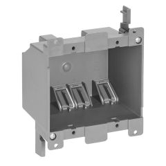 2 Gang 26 cu. in. PVC Old Construction Electrical Switch and Outlet Junction Box, ETL Listed, Gray (10 Pack)