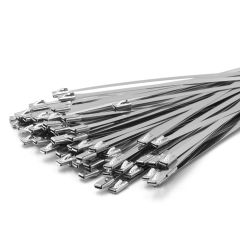12 Inch Stainless Steel Cable Zip Ties, Heavy Duty, Ultra Strong, Multipurpose Fasteners, 200 Pack