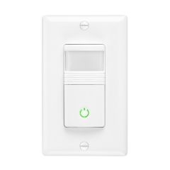 Occupancy/Vacancy Motion Sensor PIR Wall Switch, 3-Way/Single Pole, Commercial or Residential, 120-277V, Wall Plate Included