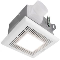 70 CFM Bathroom Exhaust Fan, 2 Sones Quiet Operation, Built-in LED Light, Ceiling Mounted