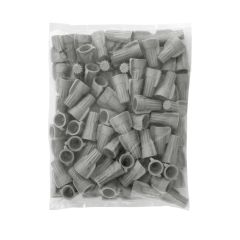 Gray Electrical Winged Wire Connector Screw Terminal 100 Pack