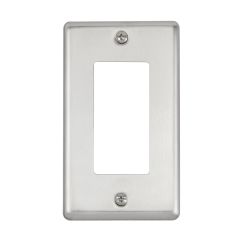 1 Gang Metal Wall Plate for Outlet or Light Switch, Stainless Steel Decorative Wall Plate (10 Pack)