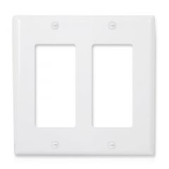 2 Gang Decorative Wall Plate, White (10 Pack)