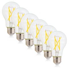 Dimmable LED A19 Edison Light Bulb, 60 Watt Equal, 2700K Warm White 800 Lumens (6 Pack) 