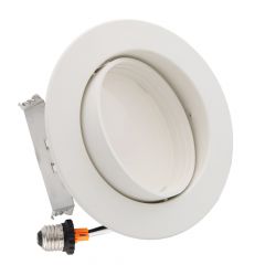 4 in. 4000K Adjustable Recessed LED Gimbal Downlight, 850 Lumens, Neutral White