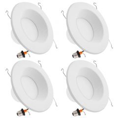 5 in. and 6 in. 2700K Retrofit Recessed LED Downlight, 950 Lumens, Warm White (4 Pack)