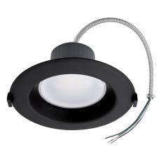 6 in. Recessed Commercial LED Downlight, Black Trim, Selectable Color Temperature / Wattage, up to 1600 Lumens