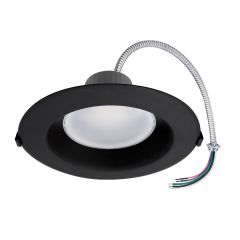 8 in. Recessed Commercial LED Downlight, Black Trim, Selectable Color Temperature / Wattage, up to 2200 Lumens