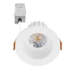 2 in. Slim Round Recessed Anti-Glare LED Downlight, White Trim, Canless IC Rated, 600 Lumens, 5 CCT 2700K-5000K