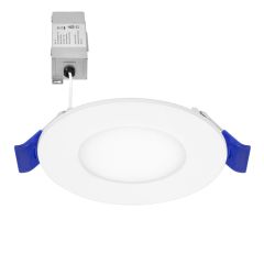 3 in. Slim Recessed LED Downlight, Canless IC Rated, 500 Lumens, 5 CCT Color Selectable 2700K-5000K