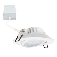 4 in. 2700K Adjustable Slim Recessed LED Gimbal Downlight, Canless IC Rated, 1000 Lumens, Warm White