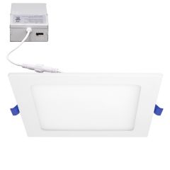 6 in. Slim Square Recessed LED Downlight, Canless IC Rated, 1000 Lumens, 5 CCT Color Selectable 2700K-5000K