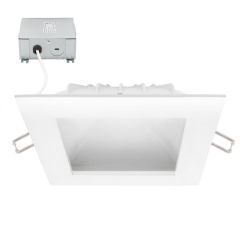 6 in. 2700K Slim Square Recessed LED Indirect Downlight, IC Rated, 840 Lumens, Warm White 