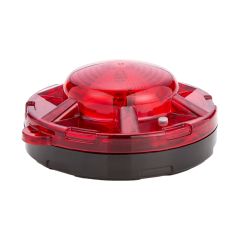 Red 3.50 in. Round Battery Operated Emergency LED Flasher Light