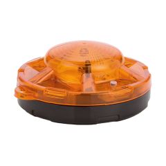 Amber 3.50 in. Round Battery Operated Emergency LED Flasher Light