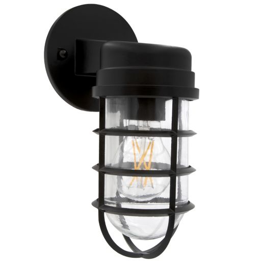 Mansion udtryk træ LED Cage Light Wall Lantern, Outdoor Porch Light, 2700K