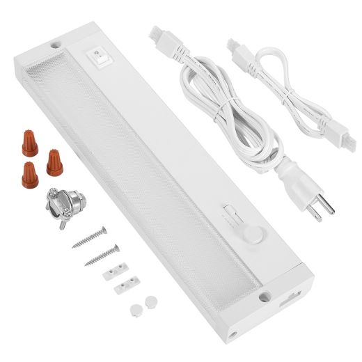 Maxxima Linkable LED Under Cabinet Lights - 12 Inch & 24 Inch Warm White 3000K Plug-in Bars